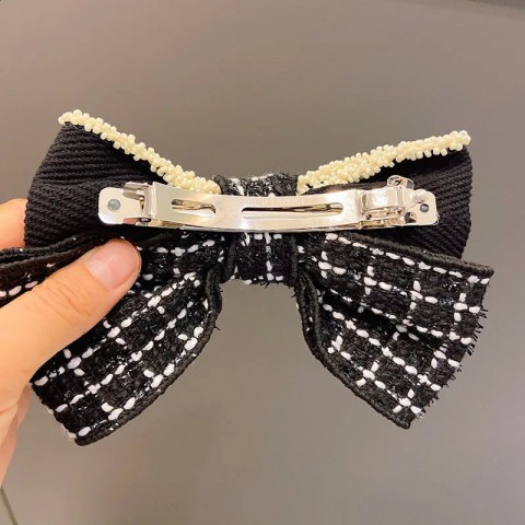 Elegant Women's Crystal Diamond Headbands with Bow Hair Clip