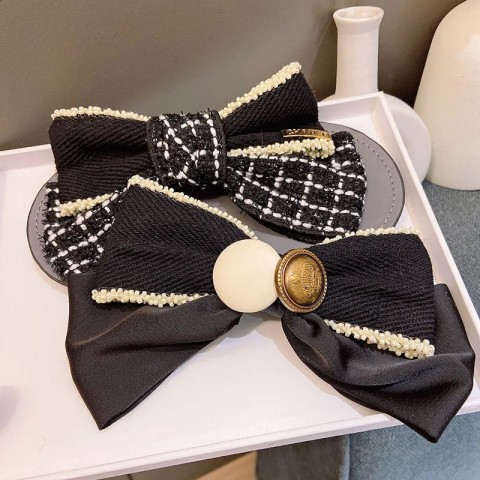 Elegant Women's Crystal Diamond Headbands with Bow Hair Clip