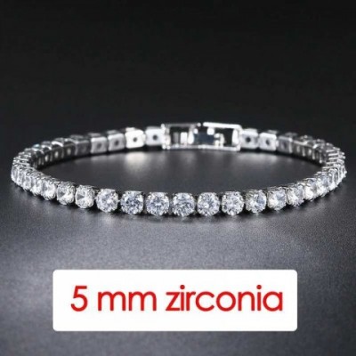 Womens Trendy AAA Cubic Zirconia Tennis Bracelet in Silver Color