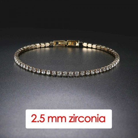 Womens Trendy AAA Cubic Zirconia Tennis Bracelet in Silver Color