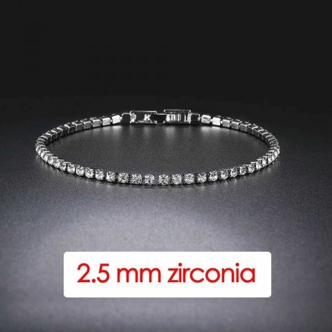 Womens Trendy AAA Cubic Zirconia Tennis Bracelet in Silver Color