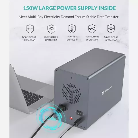 Yottamaster Compact 2/4/5 Bay RAID External HDD/SSD Enclosure for 2.5"/3.5" SATA Drives