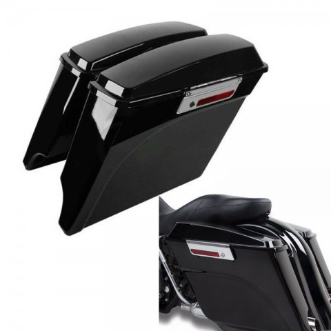 Motorcycle Batwing Lower Fairing with Vents and Saddlebags for Harley Touring Models 1997-2008