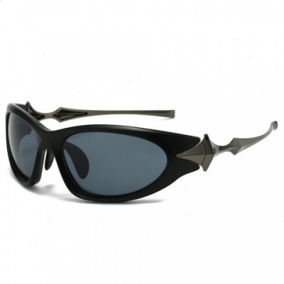 Y2K Cyberpunk Sport Sunglasses for Men with Retro Four Corner Star Design