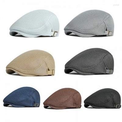 Men's Vintage Linen Beret Caps - Breathable & Comfortable Spring & Fall Hats