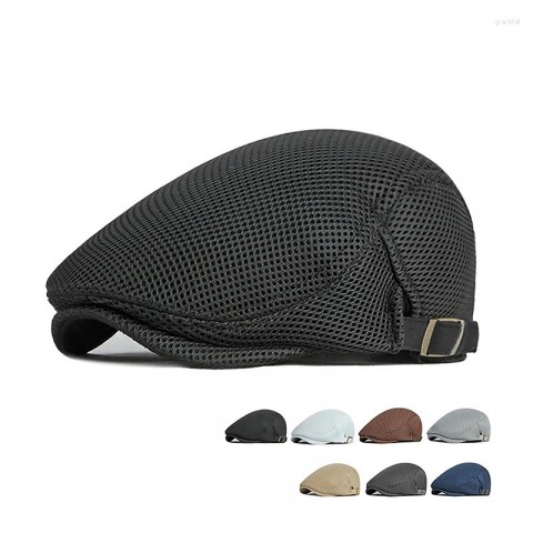 Men's Vintage Linen Beret Caps - Breathable & Comfortable Spring & Fall Hats