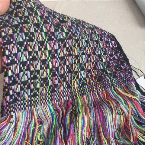 Luxury Wool Scarf for Women - Designer Plaid Shawl with Lattice Letters - Unisex Winter Accessory