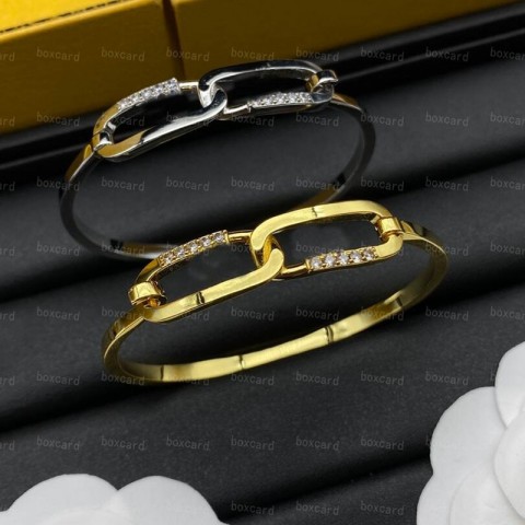 Luxury Unisex Charm Bracelets with 18K Gold Plated Rhinestones