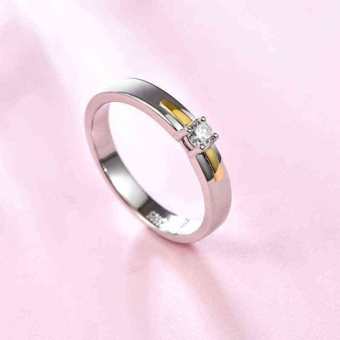 ATTAGEMS 925 Silver Moissanite Engagement Ring Set for Men and Women