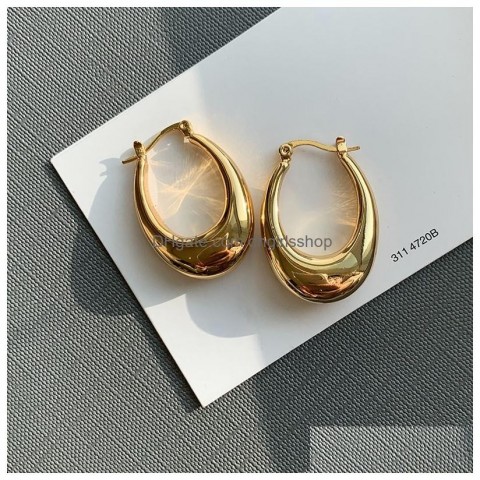 Stud Earrings for Women in 18K Gold Plated Sterling Silver with Heart Design