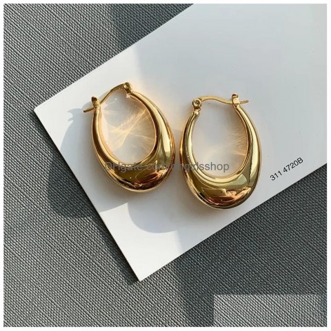 Stud Earrings for Women in 18K Gold Plated Sterling Silver with Heart Design