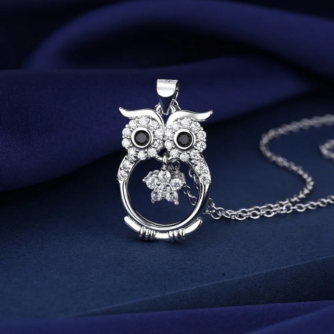 925 Sterling Silver Pendant Necklace for Women, Sparkling CZ Birthstone Gift