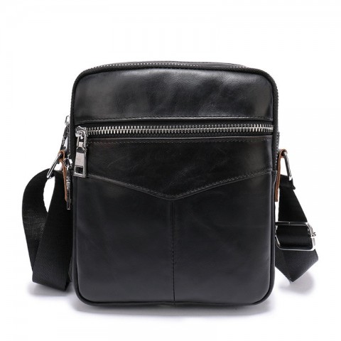 Mens Genuine Leather Briefcase with Crossbody Strap, Multi-functional PU Shoulder Bag