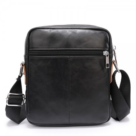 Mens Genuine Leather Briefcase with Crossbody Strap, Multi-functional PU Shoulder Bag