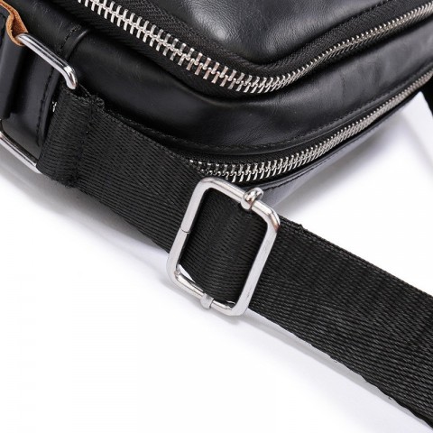 Mens Genuine Leather Briefcase with Crossbody Strap, Multi-functional PU Shoulder Bag
