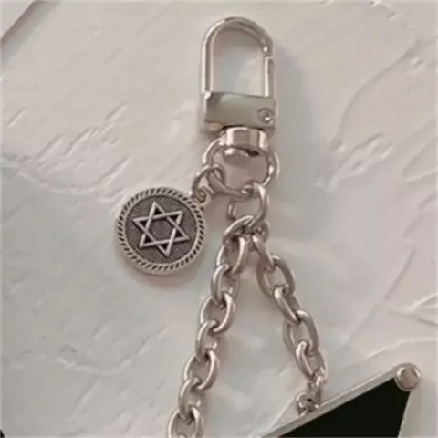 Handcrafted Stainless Steel Keychains for Men and Women - Antique Silver Plated Carabiner Keyring