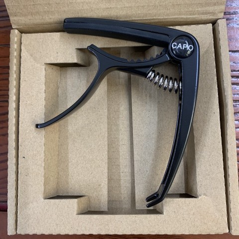 New Adjustable Alloy Guitar Capo with Pick Holder - Ideal for Folk & Electric Guitars