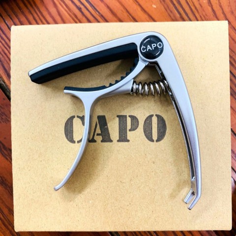 New Adjustable Alloy Guitar Capo with Pick Holder - Ideal for Folk & Electric Guitars