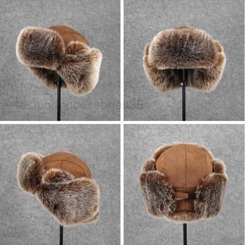 Trapper Hats 2024 Winter Faux Fur Earflap Caps for Unisex