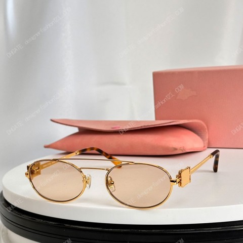 Luxury SMU54 Plated Metal Frame Pink Sunglasses for Women