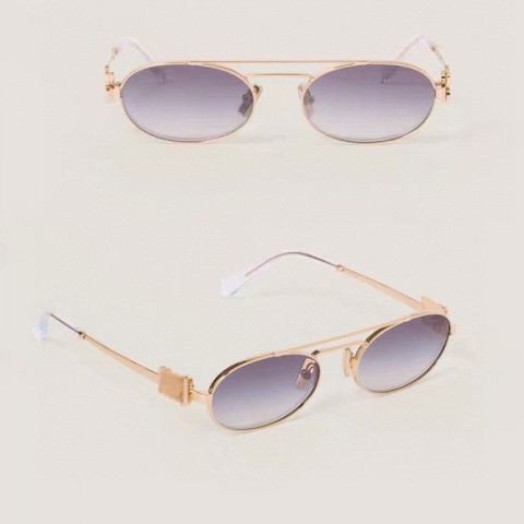 Luxury SMU54 Plated Metal Frame Pink Sunglasses for Women