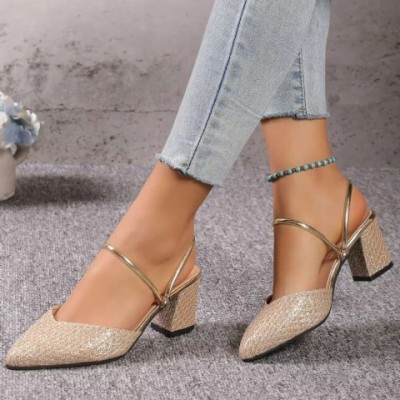 Elegant Women's Summer Designer Sandals with Chunky Heels