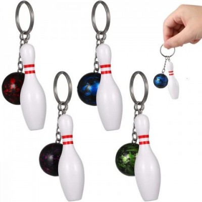 Creative Crystal Pillar Keychains Set for Men