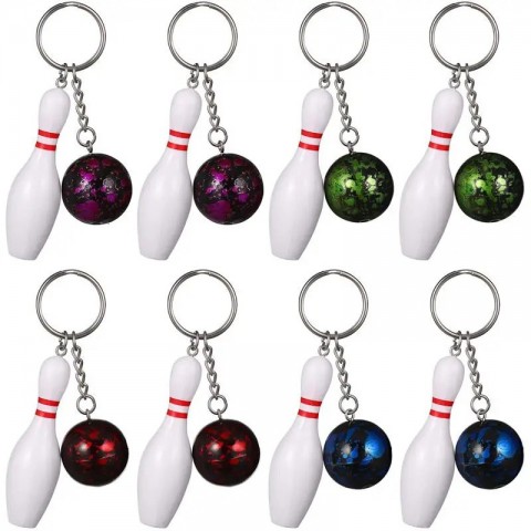 Creative Crystal Pillar Keychains Set for Men