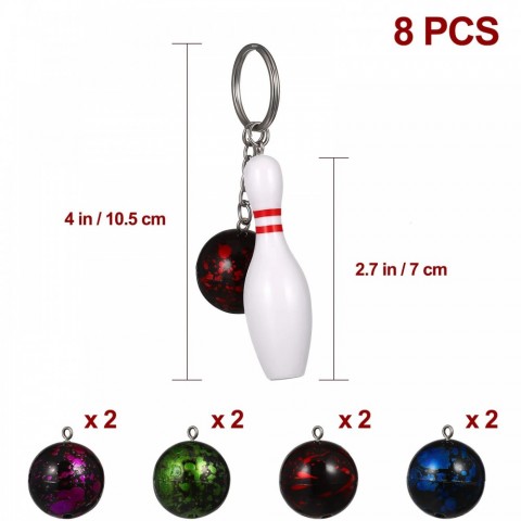 Creative Crystal Pillar Keychains Set for Men