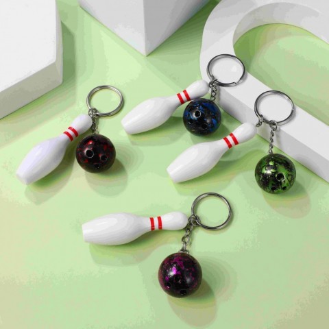 Creative Crystal Pillar Keychains Set for Men