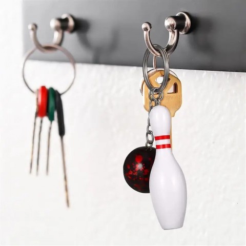Creative Crystal Pillar Keychains Set for Men