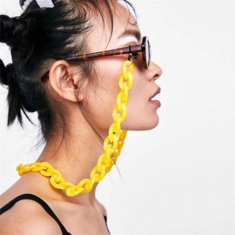 Imixlot Women's Gold Silk Eyeglasses Strap Chain for Reading & Sunglasses
