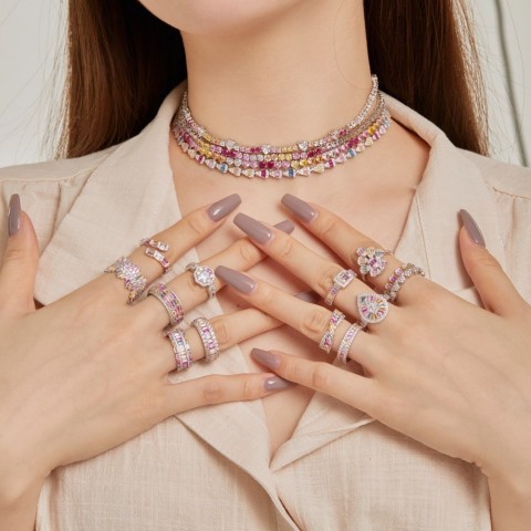 Korean Inspired INS Style S Pure Sier Opening Ring with Symmetrical Black Zirconium Inlay, Fashionable Women's Bracelet