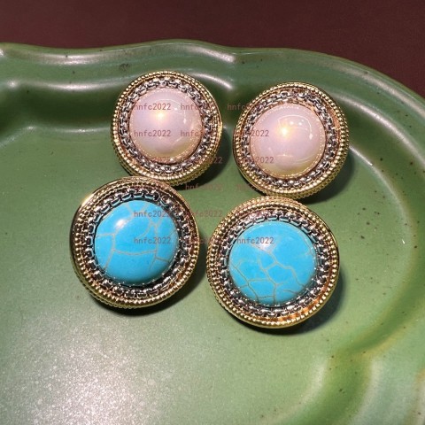 Turquoise High-Brightness Pearl Stud Earrings - Luxury S925 Sterling Silver with 18K Gold Plating - Perfect Holiday Gift for Women
