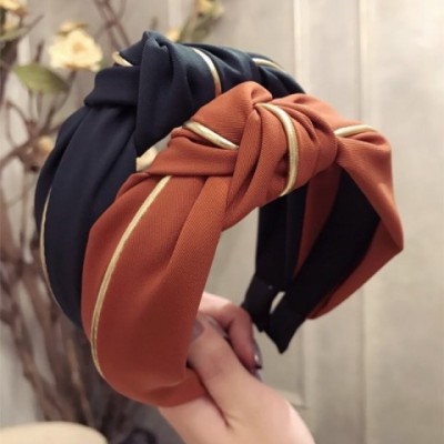 Adult Women's Wide Brim Hair Wrap in 7 Colors - Middle Crossing Knot Design