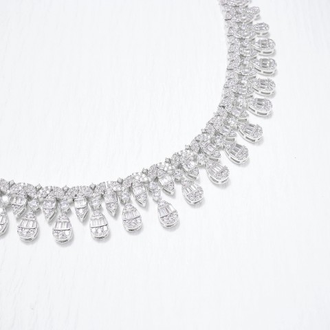 TIRIM Women's Heart Water Drop Zirconia Jewelry Set for Dubai & Saudi Engagement Parties