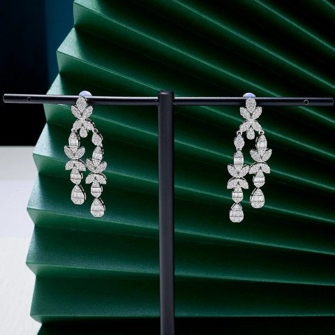 TIRIM Women's Heart Water Drop Zirconia Jewelry Set for Dubai & Saudi Engagement Parties