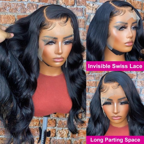 Body Wave Lace Front Wig with 250% Density – Natural Look & Comfortable Fit for Women