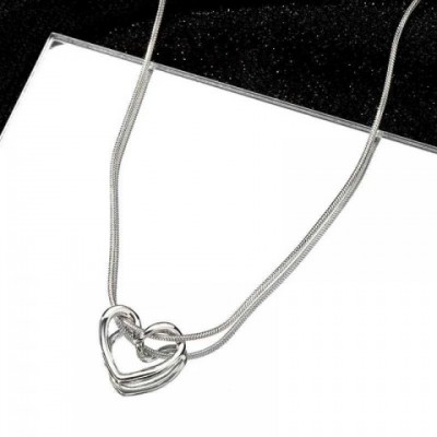 Vienkim Heart Pendant Necklace for Girls - Stylish Preppy Korean Trend