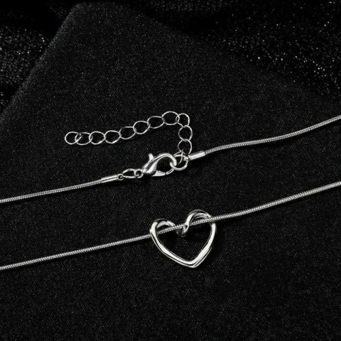 Vienkim Heart Pendant Necklace for Girls - Stylish Preppy Korean Trend