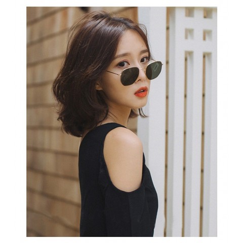 Luxury Korean Small Box Round Face Myopia Sunglasses for Women - Comfortable Titanium Alloy Frame