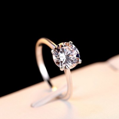 Jellystory Women's Sterling Silver Moissanite Engagement Ring Y200321