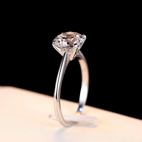Jellystory Women's Sterling Silver Moissanite Engagement Ring Y200321