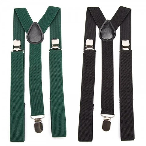 Elegant Army Green Men's Adjustable Suspenders for Wedding and Daily Wear 250326