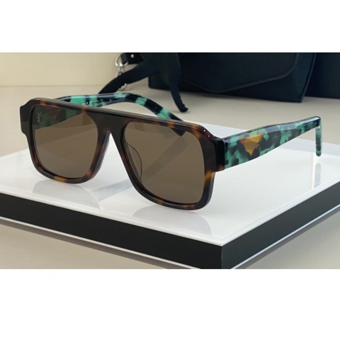 Dark Brown Classic Browline Sunglasses with UV400 Protection for Men and Women