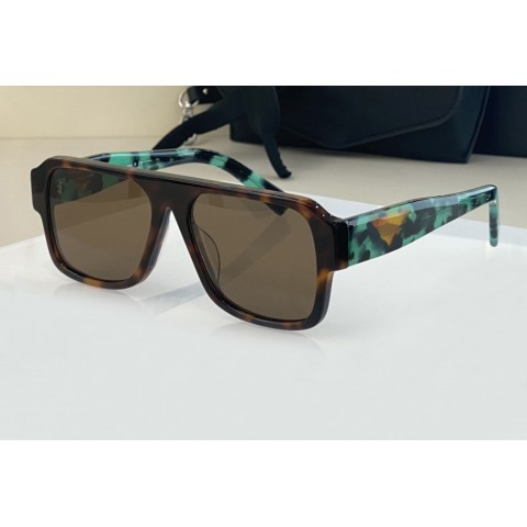 Dark Brown Classic Browline Sunglasses with UV400 Protection for Men and Women