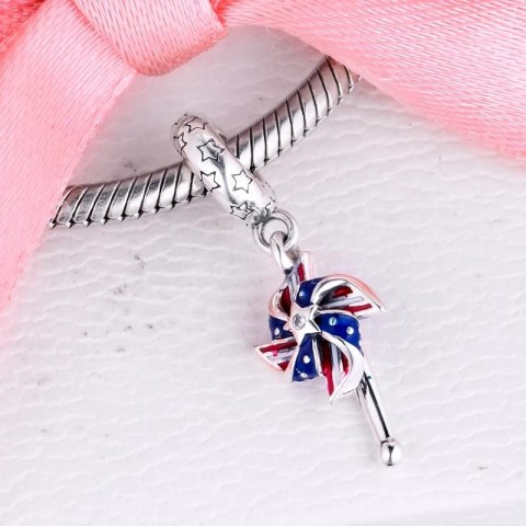 Luxury Loose Gemstone Charm in 925 Sterling Silver for Women's Original Bracelet