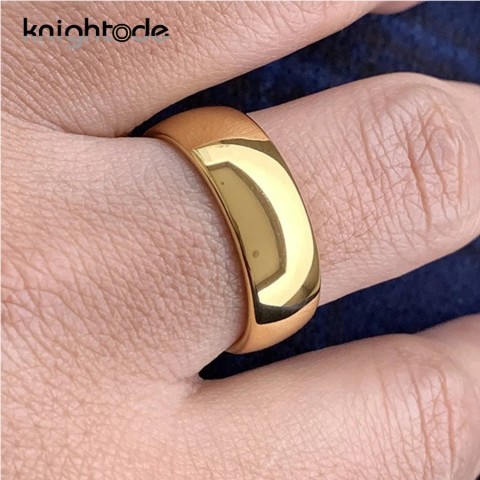 Classic Wedding Bands Tungsten Carbide Ring for Women and Men, Gold Color, Comfort Fit, 6mm & 8mm Width
