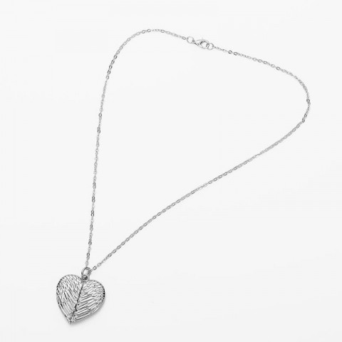 Winged Openable Heart Pendant Necklace for Women