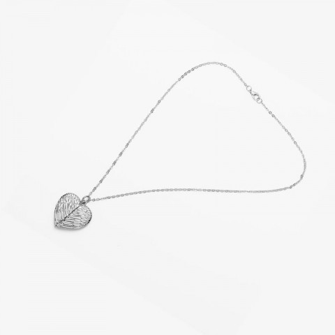 Winged Openable Heart Pendant Necklace for Women